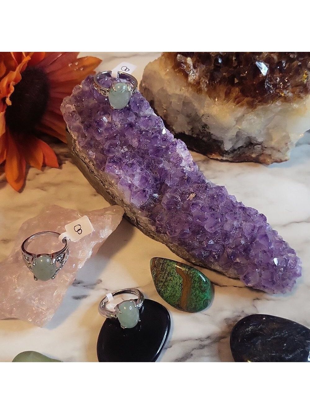Natural Prehnite Gemstone Ring